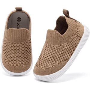 Morendl Boy Girls Brown Non Slip SlipperToddler Infant Walking Baby Sneakers